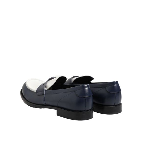 Dolce & Gabbana Black White Leather Slip On Loafers Men Dress Men's Shoes - Picture 5 of 6